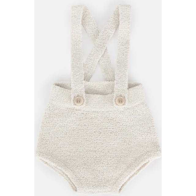 Cross Back Suspender Bloomers, Ecru - Bloomers - 1