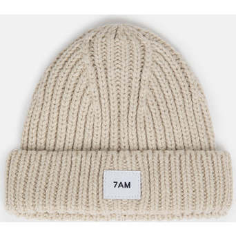 Chunky Rib Knit Beanie,Sand