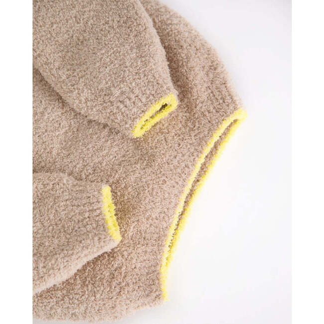 Boxy Piped Sweater, Pecan