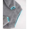 Boxy Piped Sweater, Gris & Bright Cyan - Sweaters - 2 - thumbnail