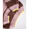 Boxy Striped Sweater, Ash Rose & Choco - Sweaters - 2 - thumbnail