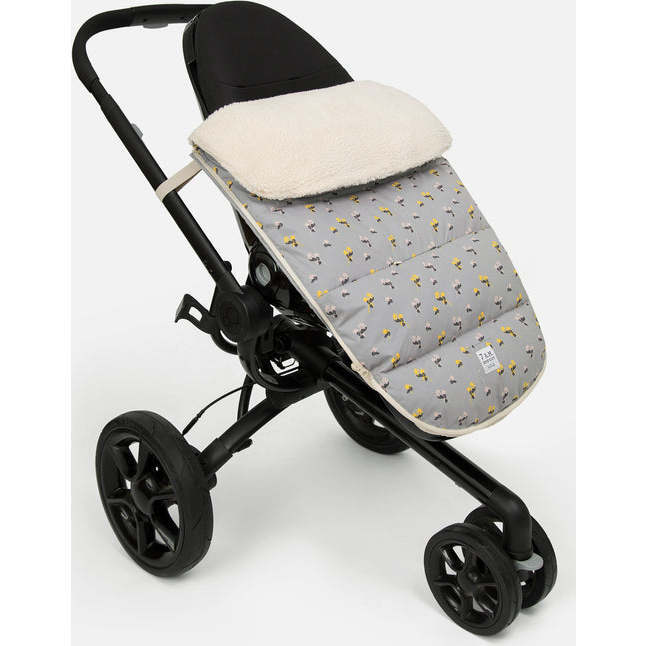 BenjiPOD Floral Print Zipped Footmuff, Autumn Blossom - Stroller Accessories - 5