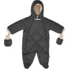 Benji Snowsuit Bebe, Smokey Grey Quilted - Snowsuits - 1 - thumbnail