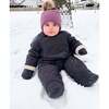 Benji Snowsuit Bebe, Smokey Grey Quilted - Snowsuits - 2 - thumbnail