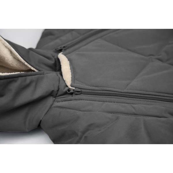 Benji Snowsuit Bebe, Smokey Grey Quilted - Snowsuits - 4