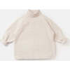 Baby Fuzzy Ribbed Turtle Neck Sweater, Ecru - Sweaters - 2 - thumbnail