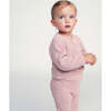 Baby Girls Fuzzy Leggings, Ash Rose - Leggings - 5 - thumbnail