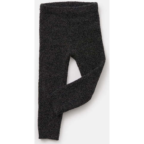 Baby Fuzzy Leggings, Black Melange