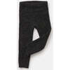 Baby Fuzzy Leggings, Black Melange - Leggings - 2 - thumbnail