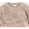 Baby Fuzzy Crew Neck Long Sleeve Top, Pecan - Shirts - 2 - thumbnail