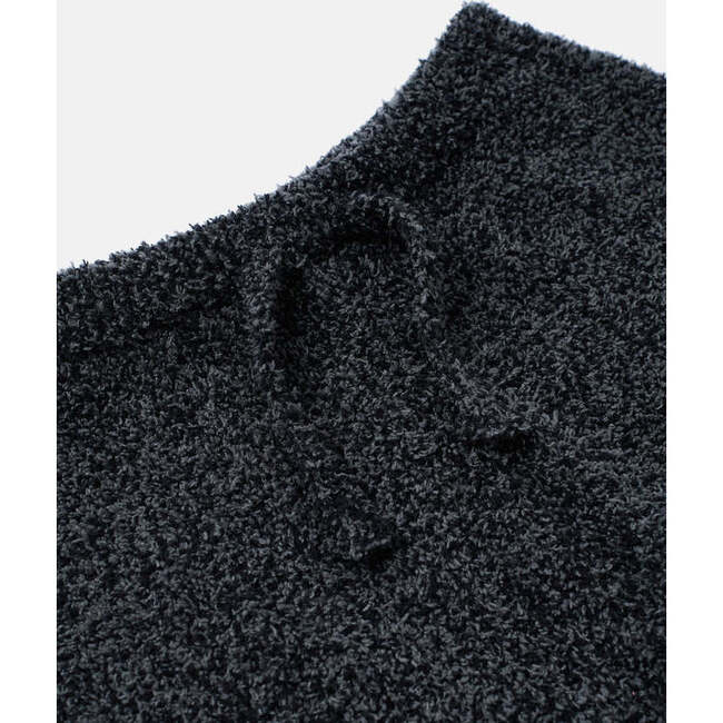 Baby Fuzzy Boxy Lounge Pants, Black Melange