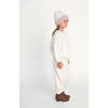 Baby Fuzzy Boxy Lounge Pants, Ecru - Sweatpants - 3 - thumbnail