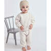 Baby Fuzzy Boxy Lounge Pants, Ecru - Sweatpants - 5 - thumbnail