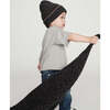 Baby Fuzzy Beanie, Black Melange & Brown - Hats - 5 - thumbnail