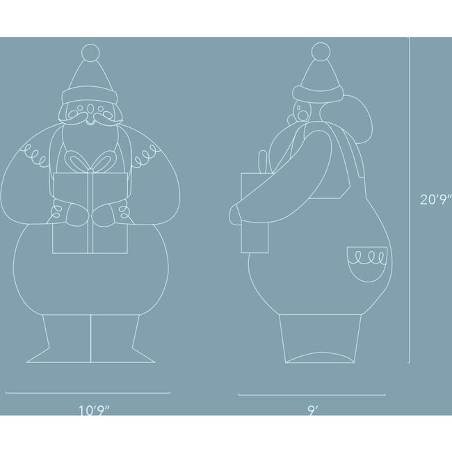 20ft Santa Inflatable - Outdoor Decor - 4
