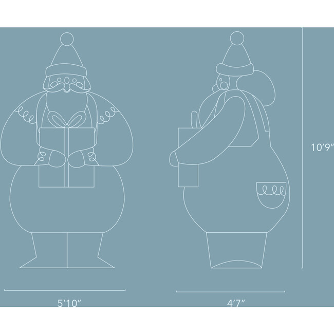 Santa Inflatable - Outdoor Decor - 4