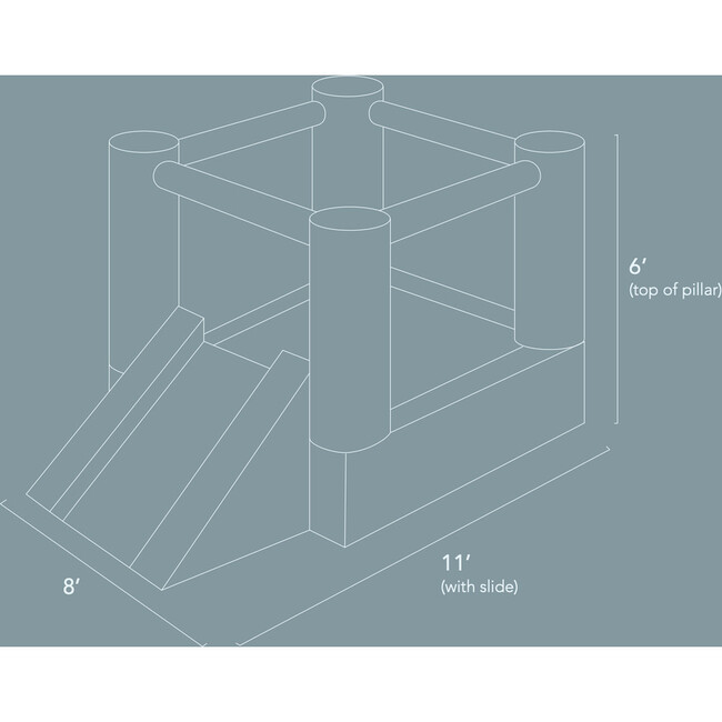 TumbleBounce House, 8x8 Blue - Playhouses - 9