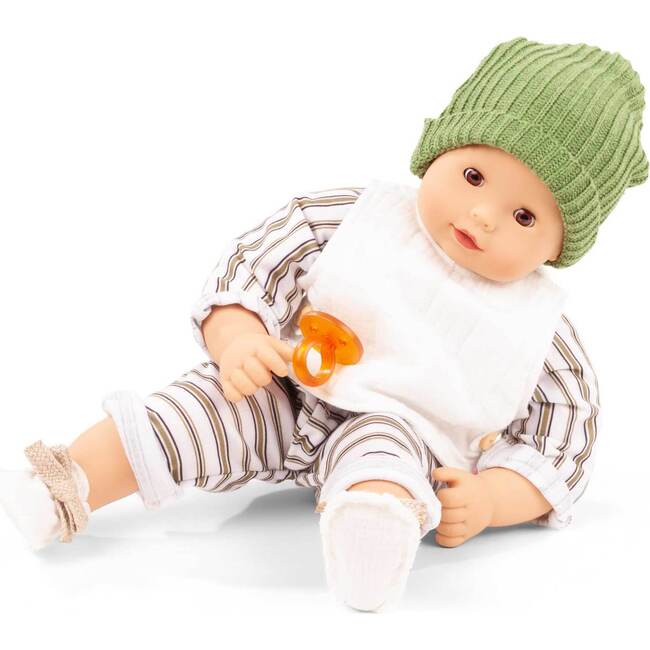 Maxy Muffin 16.5" Baby Doll with Sleepy Eyes and Urban Stripes Clothing