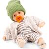 Muffin Baby 13" Baby Doll with Sleepy Brown Eyes and Striped City Outfit - Dolls - 2 - thumbnail