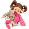Muffin 13" Baby Doll with Brown Hair Sleepy Brown Eyes and Winter Outfit - Dolls - 4 - thumbnail