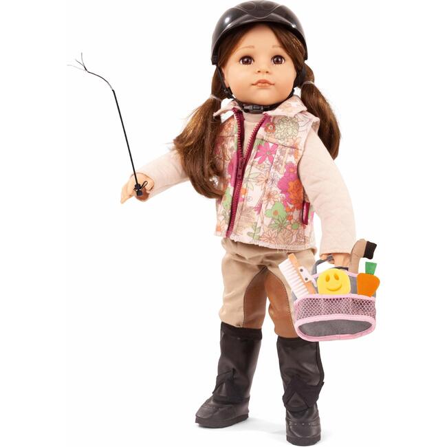 Hannah Loves Horseback RIding 19.5" Multi-Jointed Standing Doll Playset