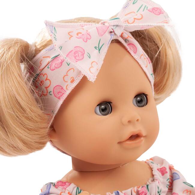 Sleepy Aquini Girl Flower - 13" Bath Baby Girl Doll with Blonde Hair to Wash and Style - Dolls - 3