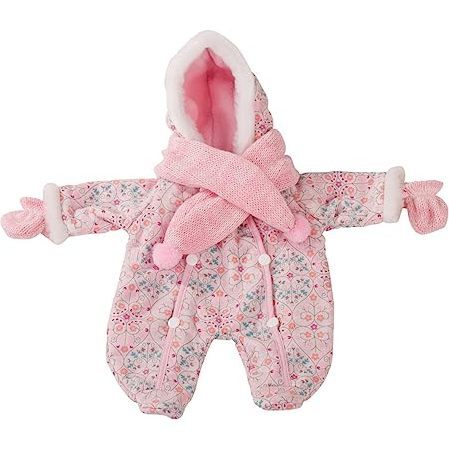 Winter Snow Suit with Scarf and Mittens for 13" Baby Dolls - Doll Accessories - 1