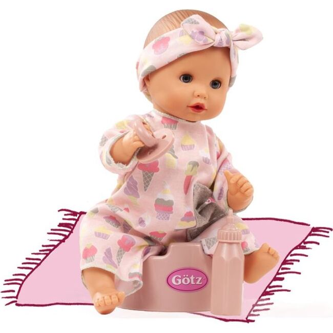 Sleepy Aquini Popsicle - 13" Drink & Wet Bath Baby Girl Doll with Potty, Bottle and Pacifier