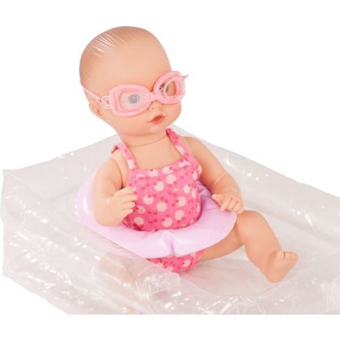 Sleepy Aquini Girl Cherry Kiss 13" bathing fun baby doll playset - Dolls - 3