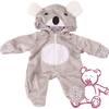 One Piece Koala Bear Costume Pajama Sleeper for 12-13" Baby Dolls - Doll Accessories - 1 - thumbnail