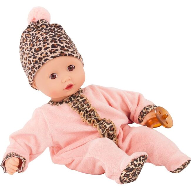 Muffin Leopard Pnk outfit 13" Soft Baby Doll - Dolls - 1