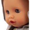 Muffin Lucky One 13" Bald Baby Doll with Blue Sleeping Eyes, Overalls and Jacket - Dolls - 6 - thumbnail