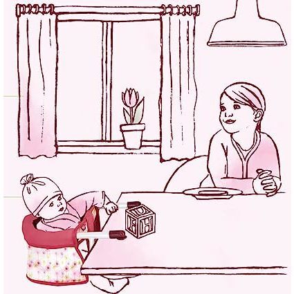 Hook on Table Seat for Baby Dolls up to 19" Tall