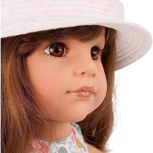 Hannah Summertime - 19.5" All Vinyl Poseable Brunette Doll with Hair to Wash & Style