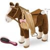 Big Plush Combing Horse with Saddle and Bridle Plus Mane and Tail to Brush and Style for 18" and 19.5" Dolls - Doll Accessories - 5 - thumbnail