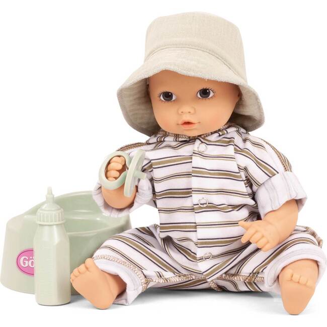 Aquini Girl Urban Stripes 13" Baby Doll Waterproof with Potty and Accessories - Dolls - 1