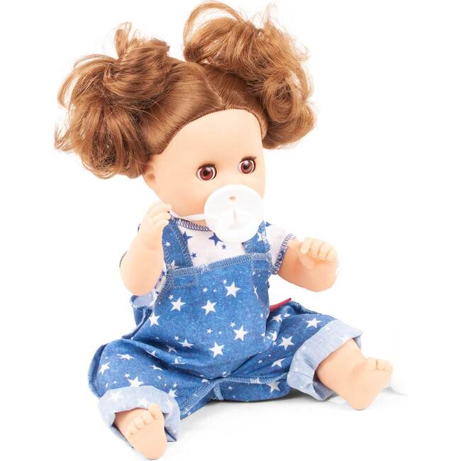 Aquini Girl My Star 13" Baby Doll with Brown Hair and Sleepy Eyes Includes Accessories - Dolls - 1