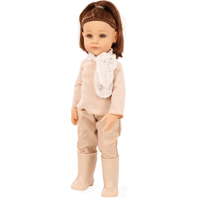 Gotz Hannah Every Season - 19.5" Posable Doll with Extra Outfits & Accessories for Every Season - Long Brown Hair to Wash & Style with Stone Grey Eyes