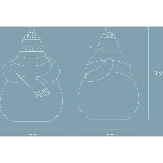 Snowman Inflatable - Outdoor Decor - 4