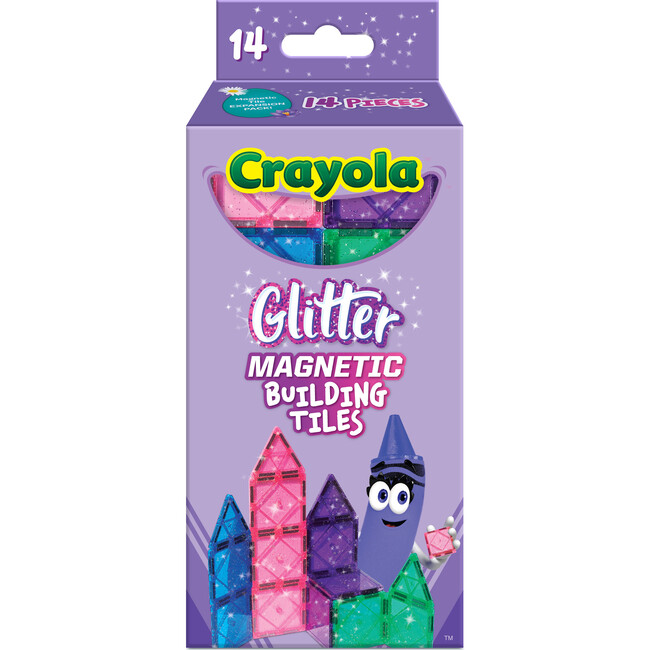 Crayola Glitter Magnetic Tiles 14 Piece Expansion Pack