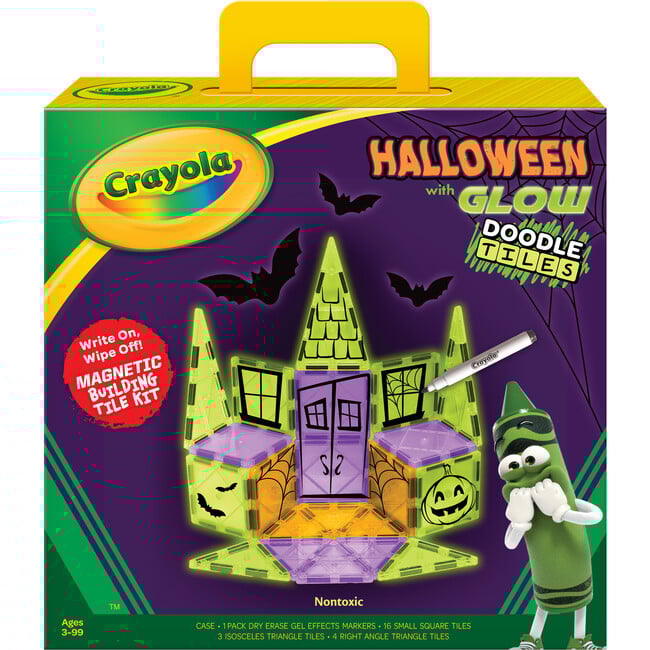 Crayola Halloween GLOW Doodle Magnetic Tile Set - Magnetic Tiles - 1