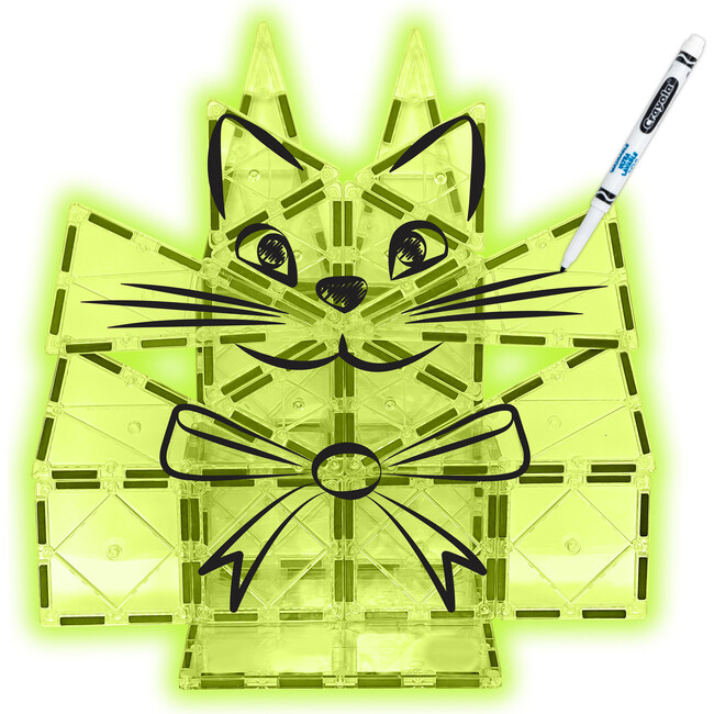 Crayola GLOW Doodle Magnetic Tiles 30-Piece Set