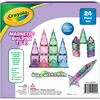 Crayola Glitter Magnetic Tiles 24 Piece Set - Magnetic Tiles - 5