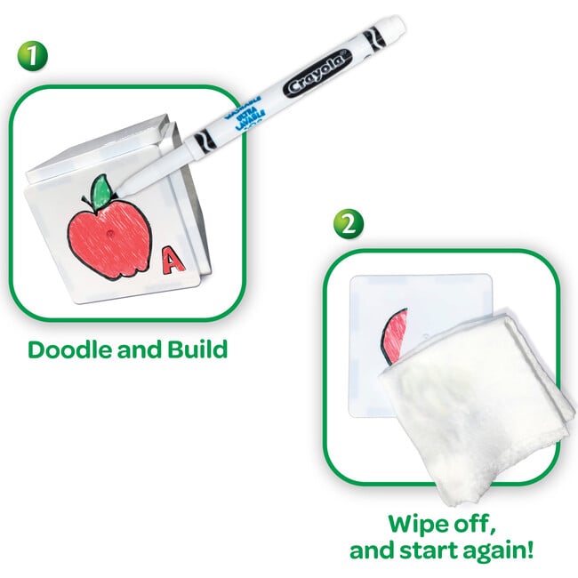 Crayola Doodle Magentic Tiles 24-Piece Set - Magnetic Tiles - 4