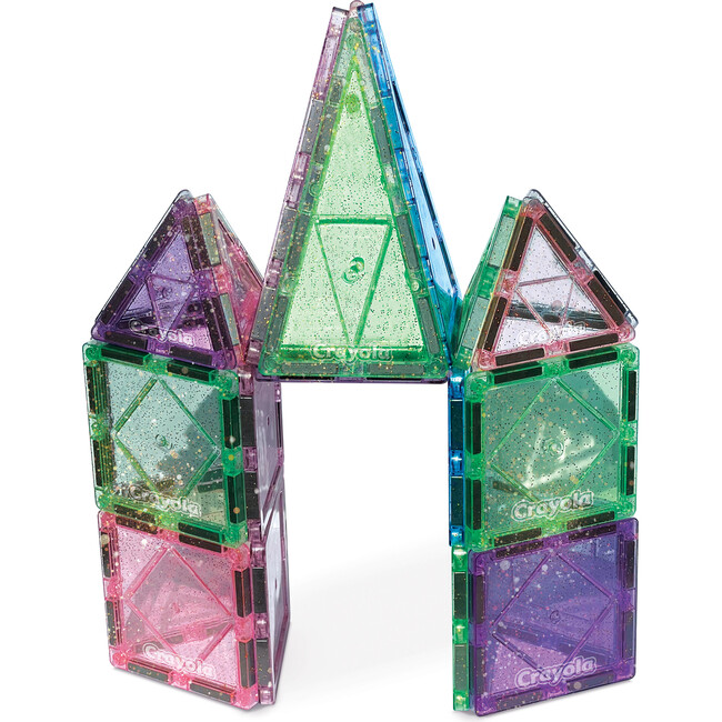 Crayola Glitter Magnetic Tiles 40 Piece Set - STEM Toys - 2