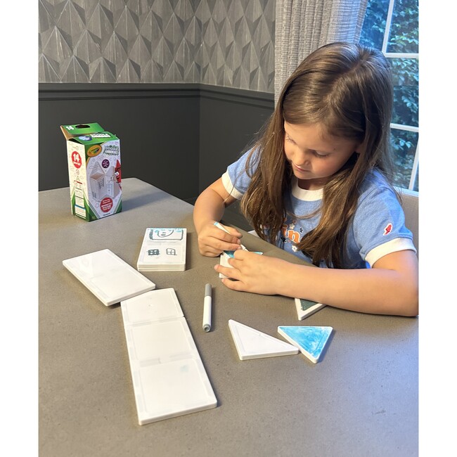 Crayola Doodle Magentic Tiles 14-Piece Starter Set - Magnetic Tiles - 5