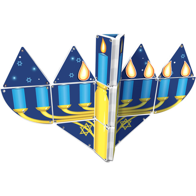 Hanukkah Menorah Magna-Tiles Structure Set - Magnetic Tiles - 1
