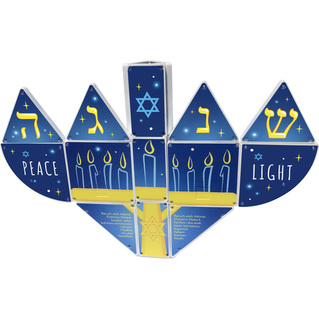 Hanukkah Menorah Magna-Tiles Structure Set - Magnetic Tiles - 2