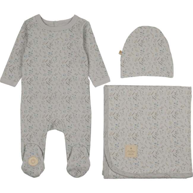 Botanical Boys Layette Set, Hint Of Blue