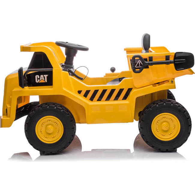 12V CAT Electric Dump Truck 1 Seater Ride-On (Yellow)
